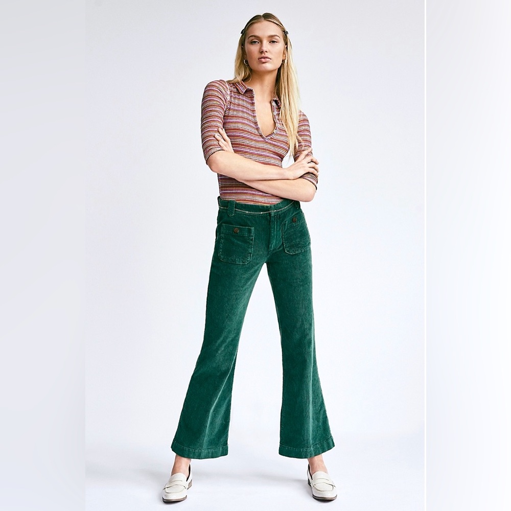 Free People Corduroy Wide Leg‎ Pants size 2